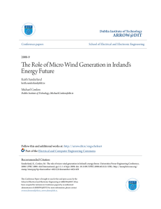 The Role of Micro Wind Generation in Ireland`s