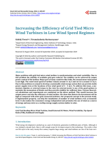 Increasing the Efficiency of Grid Tied Micro Wind Turbines in Low