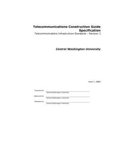Telecommunications Construction Guide Specification