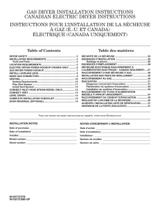 gas dryer installation instructions canadian electric dryer