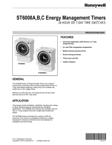 68-3002 - ST6008A,B, C Energy Management Timers