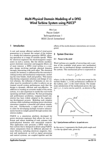 Multi-Physical Domain Modeling of a DFIG Wind Turbine