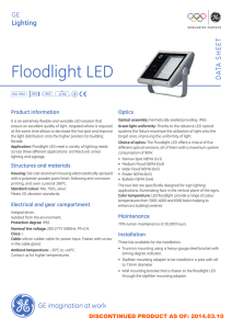 Floodlight LED luminaires Data sheet