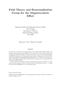 Field Theory and Renormalization Group for the Magnetocaloric Effect