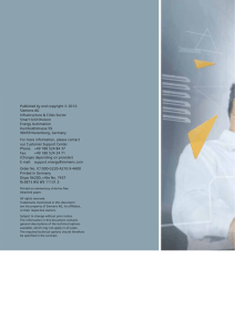 Published by and copyright © 2012: Siemens AG Infrastructure