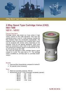 2-Way Spool Type Cartridge Valve (CKE) ISO 7368 NB16