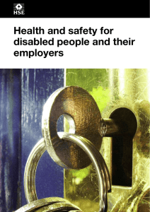 Health and safety for disabled people and their employers