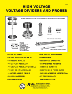 high voltage voltage dividers and probes