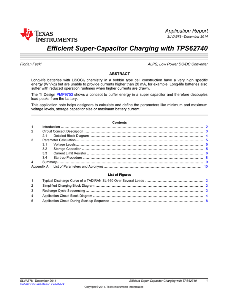 Efficient SuperCapacitor Charging with