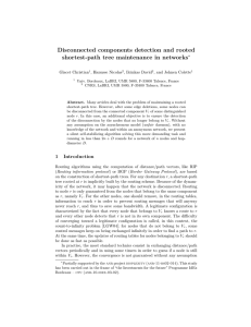 Disconnected Components Detection and Rooted Shortest