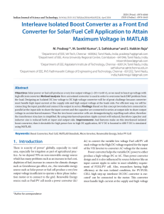 Interleave Isolated Boost Converter as a Front End Converter for