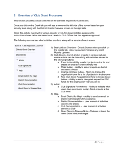 Grant Module - Rotary District 6950