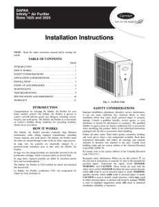 Installation Instructions - A