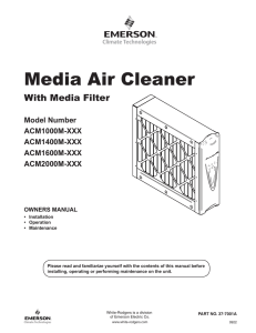 Media Air Cleaner - Emerson Climate Technologies