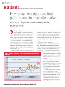 How to achieve optimum feed performance in a volatile market