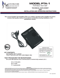 model pta-1 - Louroe Electronics