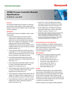 HC900 Process Controller Modules Specifications