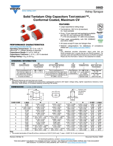 595D Solid Tantalum Chip Capacitors TANTAMOUNT