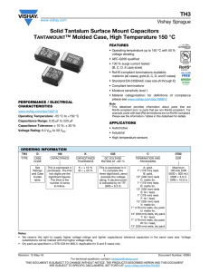 TH3 Solid Tantalum Surface Mount Capacitors