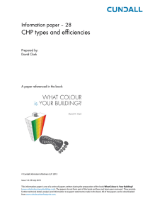 CHP types and efficiencies