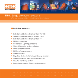 TBS. Surge protection systems/Basic line protection