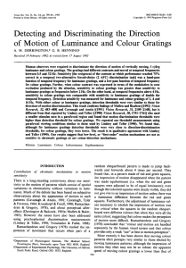 Detecting and Discriminating the Direction of Motion of