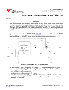 Load Disconnect for the TPS61170 (Rev. A)