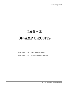 lab – 2 op-amp circuits