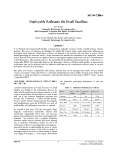 Deployable Reflectors for Small Satellites