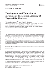 Development and Validation of Instruments to Measure
