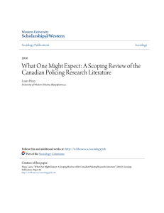 What One Might Expect: A Scoping Review of the Canadian Policing