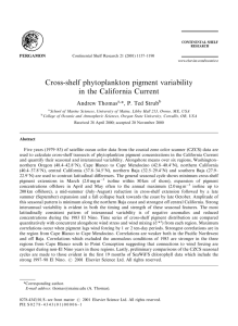 Cross-shelf phytoplankton pigment variability in the California Current