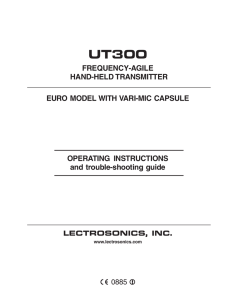 UT300 Hand Held Transmitter (Europe)