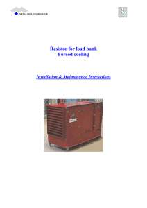 Resistor for load bank Forced cooling