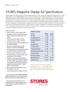 STORES Magazine Display Ad Specifications