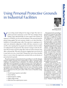 Using Personal Protective Grounds in Industrial Facilities