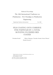 film coating onto cohesive fine particles by a novel rotating fluidized