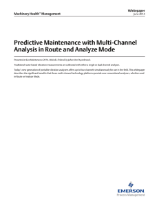 Predictive Maintenance with Multi-Channel Analysis in Route and