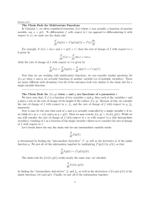The Chain Rule for Multivariate Functions In
