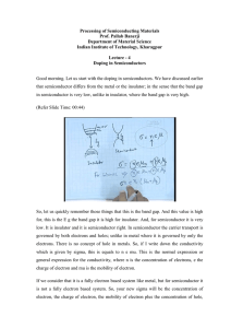 Processing of Semiconducting Materials Prof. Pallab Banerji