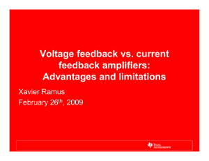 Voltage feedback vs. current feedback amplifiers: Advantages