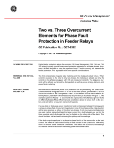 Two vs. Three Overcurrent Elements for Phase Fault Protection in
