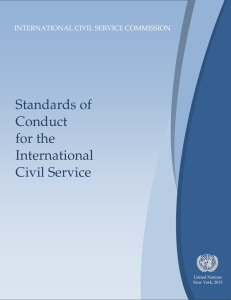 ICSC Standards of Conduct for the International Civil Service