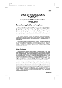 code of professional conduct