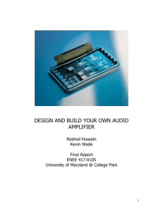 design and build your own audio amplifier - ECE