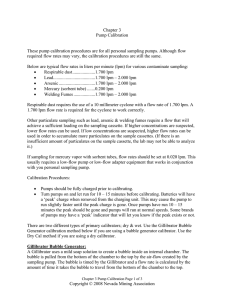 Pump Calibration - Nevada Mining Association