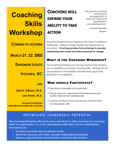 Coaching Skills Workshop