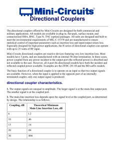 Application Note: Directional Couplers