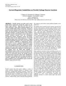 Current Regulator Instabilities on Parallel Voltage - Allen