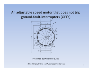 An adjustable speed motor that does not trip ground-fault